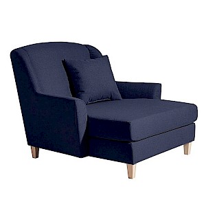 Big-Sessel inkl. 1x Zierkissen 55x55cm JUDITH-23 Flachgewebe (Leinenoptik) Farbe dunkelblau Sitzhärte fest B: 136cm T: 142cm H: 107cm