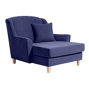Big-Sessel inkl. 1x Zierkissen 55x55cm JUDITH-23 Veloursstoff Farbe blau Sitzhärte fest B: 136cm T: 142cm H: 107cm