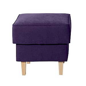 Hocker LORRIS-23 Veloursstoff Farbe violett Sitzhärte mittel B: 53cm T: 53cm H: 45cm