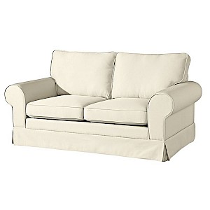 Sofa 2-Sitzer inkl. Zierkissen HILLARY-23 Flachgewebe (Leinenoptik) Farbe creme Sitzhärte weich B: 172cm T: 89cm H: 85cm