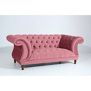 Sofa 2-Sitzer IVETTE-23 Samtvelours Farbe rosé Sitzhärte mittel B: 200cm T: 100cm H: 80cm