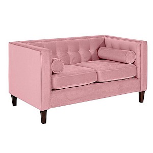 Sofa 2-Sitzer JERONIMO-23 Samtvelours Farbe rosé Sitzhärte mittel B: 154cm T: 85cm H: 80cm