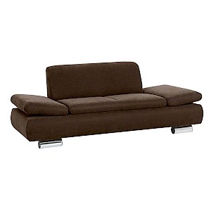 Sofa 2-Sitzer TERRENCE-23 Veloursstoff Farbe braun Sitzhärte weich B: 190cm T: 90cm H: 76cm