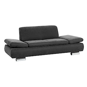 Sofa 2-Sitzer TERRENCE-23 Veloursstoff Farbe anthrazit Sitzhärte weich B: 190cm T: 90cm H: 76cm