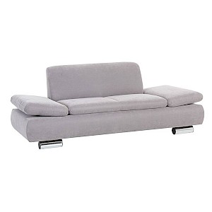 Sofa 2-Sitzer TERRENCE-23 Veloursstoff Farbe silber Sitzhärte weich B: 190cm T: 90cm H: 76cm