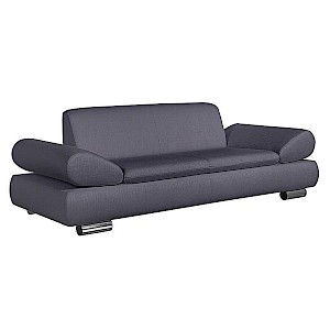 Sofa 2,5-Sitzer PALM BAY-23 feines Strukturgewebe Farbe grau Sitzhärte weich B: 221cm T: 90cm H: 76cm