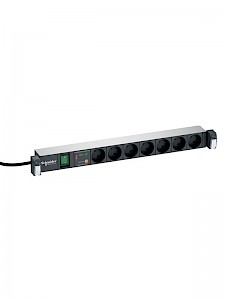 LK Lexcom 19'' rack powerpanel 7 outlet 2 poles with earth and
