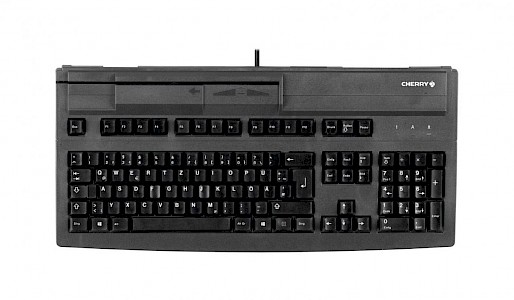 Cherry MultiBoard V2 G80-8000 kabelgebundene Tastatur mit Kartenlesegerät (USB, schwarz)