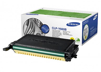 Samsung Original CLP-Y660B Toner gelb 5.000 Seiten (CLP-Y660B/ELS) für CLP-610ND, 660N/ND, CLX-6200ND, 6210FX, 6240FX