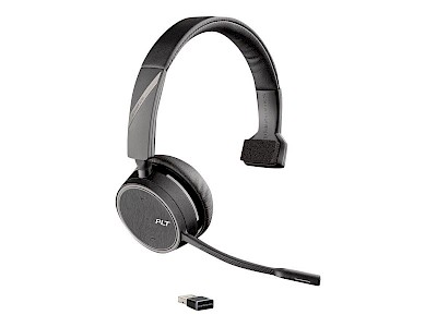 Poly Voyager 4210 UC Mono Headset On-Ear mit Basisstation (Bluetooth)