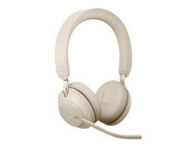 Jabra Evolve2 65 UC Stereo Headset On-Ear kabellos, Bluetooth, USB, beige 26599-989-998