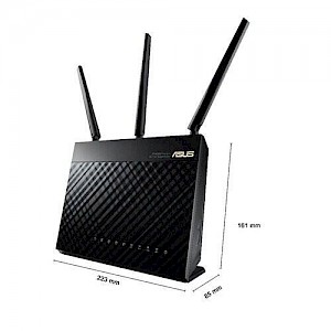 ASUS RT-AC68U AC1900 Dualband Gigabit WLAN Router schwarz