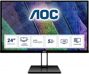 AOC 24V2Q Monitor 60,5 cm (23,8 Zoll)