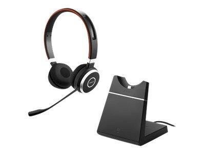 Jabra Evolve 65+ UC Stereo Headset On-Ear Bluetooth, kabellos mit Ladestation