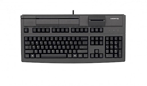 Cherry MultiBoard MX V2 G80-8040 kabelgebundene Tastatur mit Kartenlesegerät (USB, schwarz)