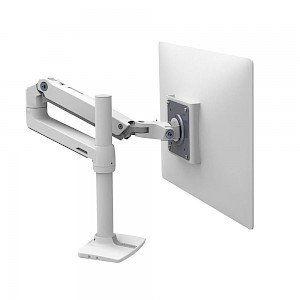 Ergotron LX Monitorarm mit 30,5 cm hoher Säule Tischhalterung für einen Monitor bis 86,36 cm 34 Zoll weiß