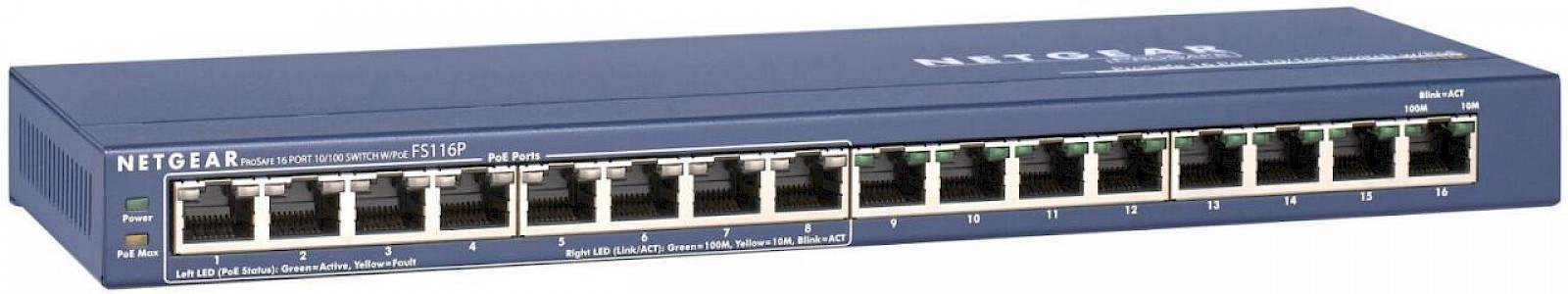 Netgear FS116P 16-Port 100MBit/s PoE Switch