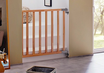 IMPAG® Treppenschutzgitter Easy Shut aus Holz 65 - 115 cm
