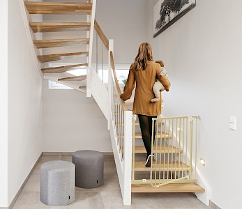 IMPAG® Tür- und Treppenschutzgitter Easy Step 62 - 222 cm
