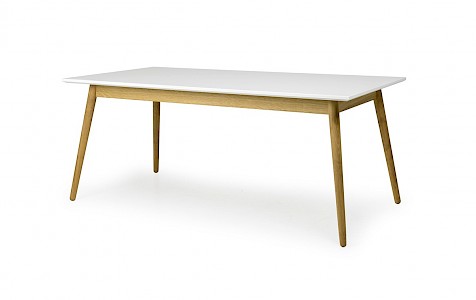 Tenzo Esstisch DOT Tisch 180x90cm weiß/Eiche