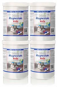 Magnesium kids für Kinder - 4 x 90g Vorteilspaket