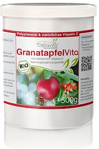 Bio Granatapfel Vita | Granatapfelextrakt mit Acerola-Kirsche 500g (250 Tages Vorrat 8-Monate)