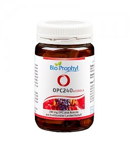 BioProphyl OPC240 plus Acerola 60 pflanzliche Kapseln mit je 240 mg reinem OPC plus natürlichem Vitamin C