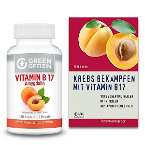 Vitamin B17 - 120 Kapseln + Buch: Krebs bekämpfen mit Vitamin B17