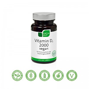 NICApur Vitamin D3 2000 vegan - Pflanzliches Vitamin D3 für dein Immunsystem