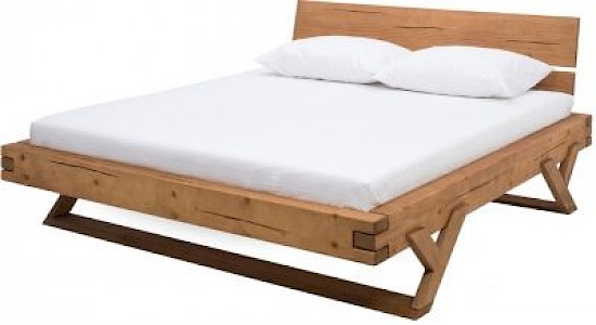 SalesFever Fichte Massivholz Balken-Bett, in versch. Größen natur Gr. 140 x 200