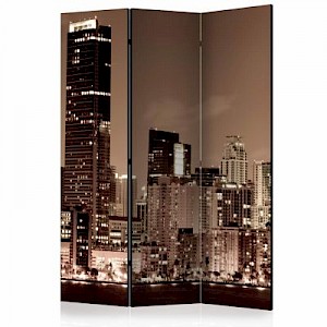 artgeist Paravent Night life in Miami [Room Dividers] sand Gr. 135 x 172