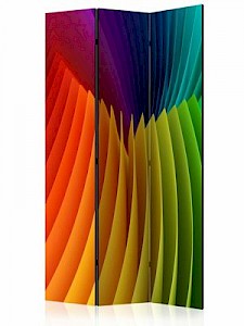 artgeist Paravent Rainbow Wave [Room Dividers] mehrfarbig Gr. 135 x 172