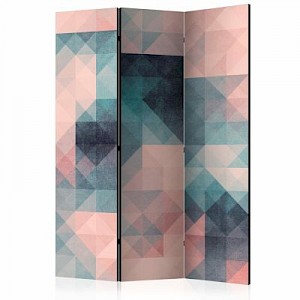 artgeist Paravent Pixels (Green and Pink) [Room Dividers] mehrfarbig Gr. 135 x 172