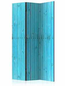 artgeist Paravent The Blue Boards [Room Dividers] blau Gr. 135 x 172