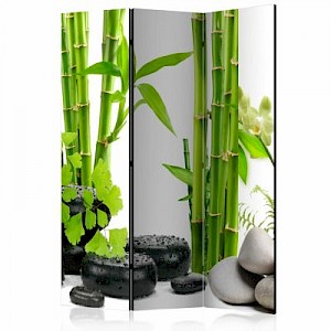 artgeist Paravent Bamboos and Stones [Room Dividers] mehrfarbig Gr. 135 x 172