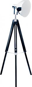 Näve Dreibein-Stehleuchte H90-130cm aus Kiefernholz silber