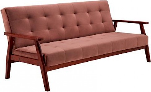 SalesFever Samt Schlaf-Sofa, B190xT85xH81 cm altrosa