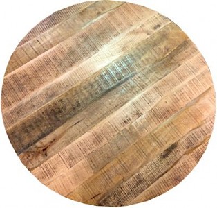 SIT Mango-Massivholz Tischplatte Ø 120cm, 120x120x5,5cm hellbraun Gr. 120 x 120