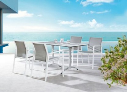Best Freizeitmöbel Gartentisch klappbar, 130x80 cm grau Gr. 80 x 130