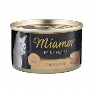 Miamor Feine Filets in Jelly Thunfisch und Käse 100g Dose 24x100g
