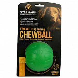 Starmark Hundespielzeug Treat Dispensing Chew Ball M/L