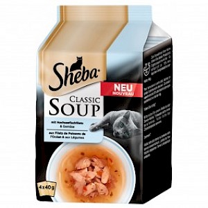 Sheba Soup Hochseefischfilet & Gemüse Multipack 4x40g 4x40g