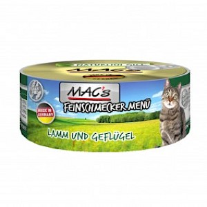 MAC's Cat Katzenfutter Feinschmecker Menü Lamm, Geflügel und Ei 6x100g