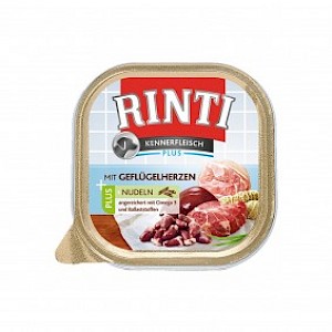 Rinti Kennerfleisch mit Geflügelherzen plus Nudeln 18x300g