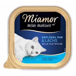Miamor Milde Mahlzeit Geflügel Pur & Lachs 16x100g