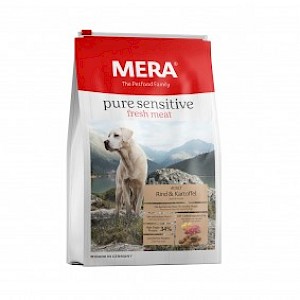 Mera Dog MERA pure sensitive Trockenfutter fresh meat Rind&Kartoffel High Protein 1kg