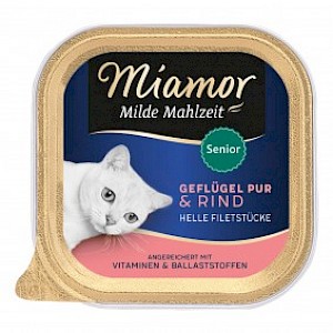Miamor Milde Mahlzeit Senior Geflügel Pur & Rind 32x100g